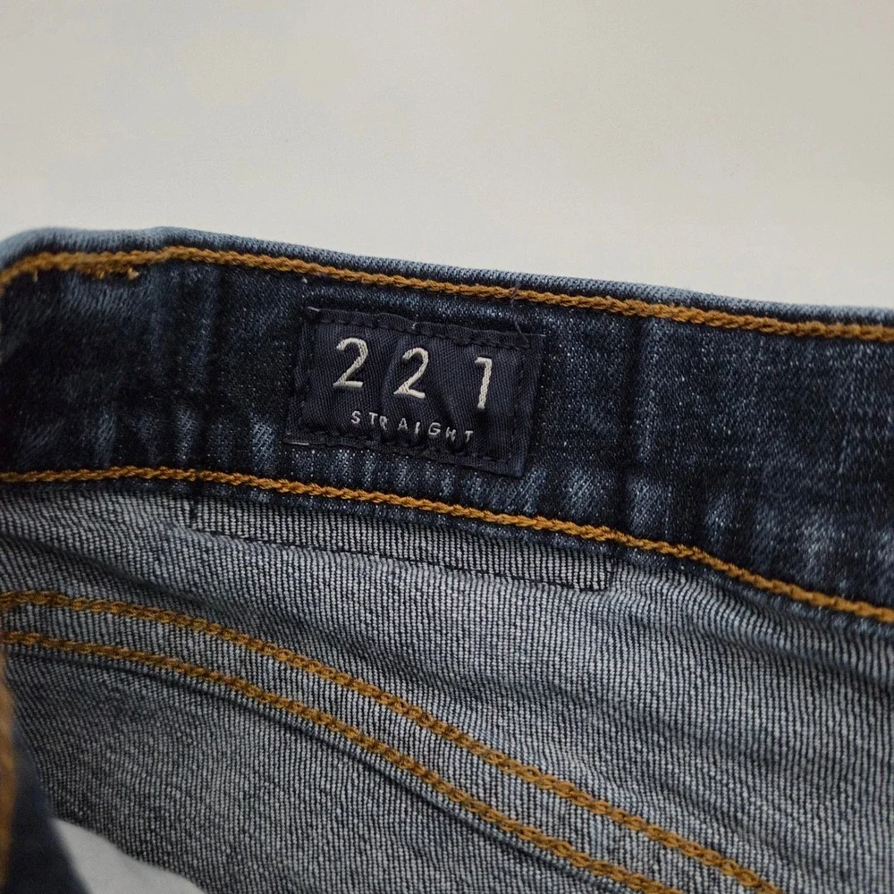 Lucky Brand 221 Straight Jeans Blue Denim 5-Pocket Mens 34x32